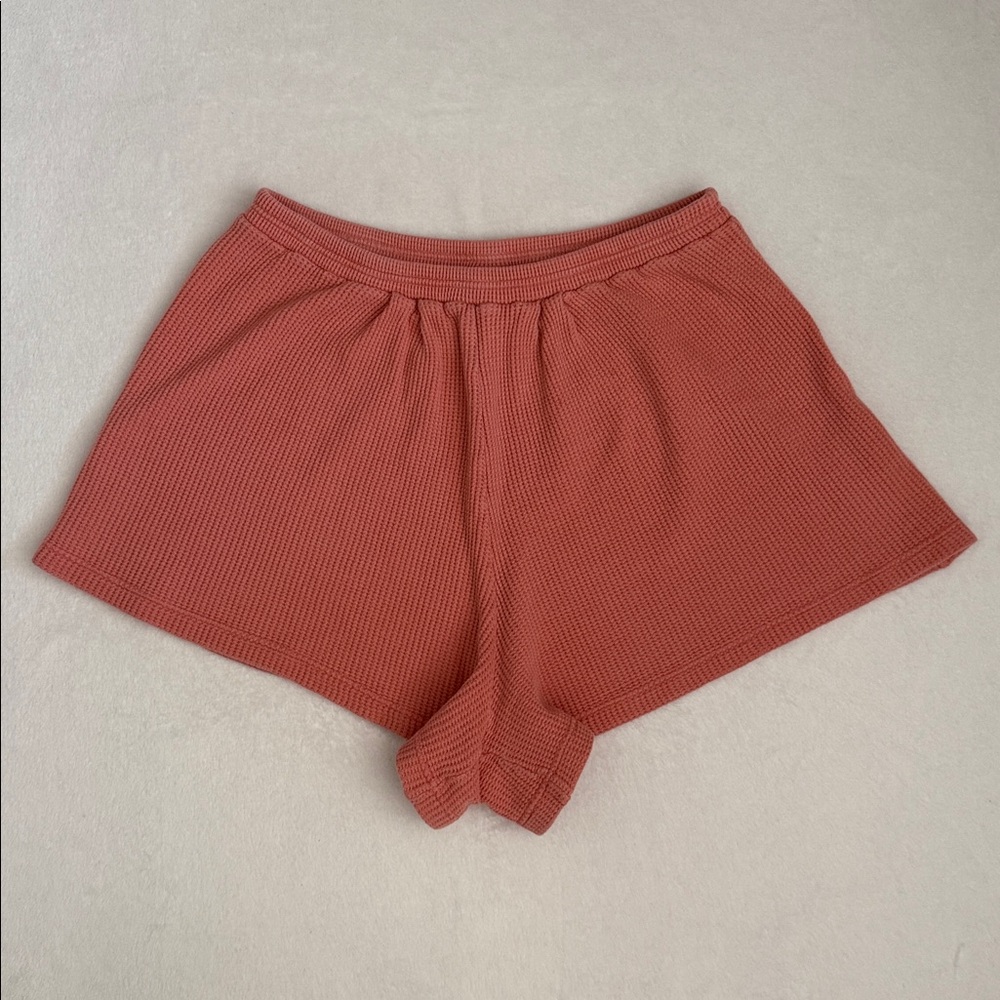 {VTG} Victoria's Secret | 90s Gold Label Waffle High Waist Shorts M (Fits XS/S)